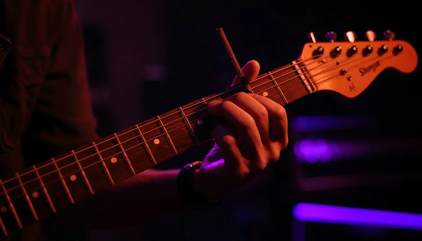 Guitarist practicing across the fretboard in multiple keys